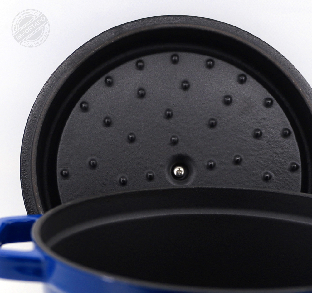  Olla de esmalte de hierro fundido azul de 11.0 in olla de  esmalte olla olla de sopa olla de inducción de gas general (tamaño:  longitud 11.0 in × altura 5.1 pulgadas) 